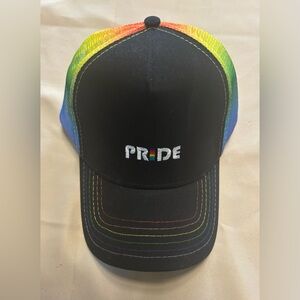 NEW Pride Trucker Hat Snapback‎ Cap Rainbow Multi Colored Mesh Unisex